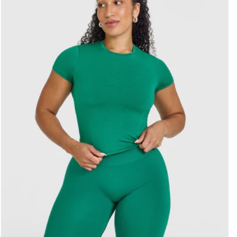 Oner Active Green Short Sleeve Fitted Mid-Length Shirt